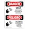 Signmission OSHA Sign, Stop Machinery To Clean Repair Bilingual, 24in X 18in Alum, 18" W, 24" H, Spanish OS-DS-A-1824-VS-1581 - alternate 1